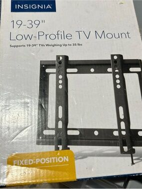 Insignia Black Low-Profile Fixed TV Wall Mount (19-39")